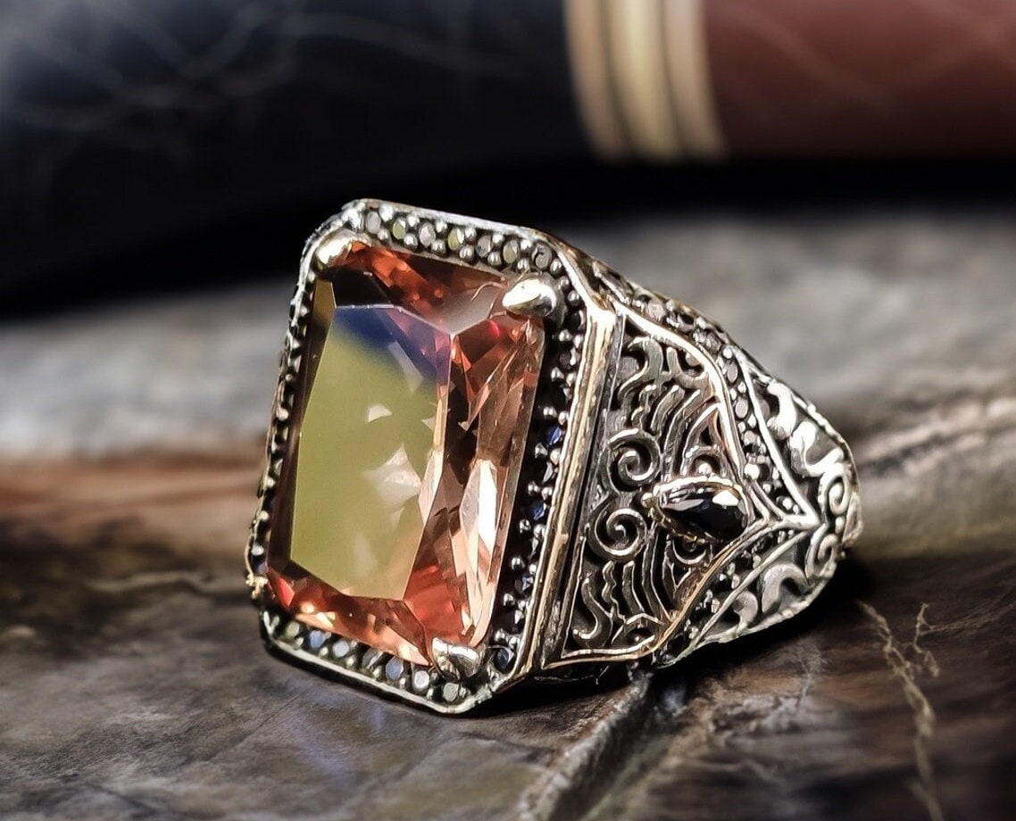 Sterling Silver Sultanite Ring, Mystic Gemstone (Color Shifts Under Light)
