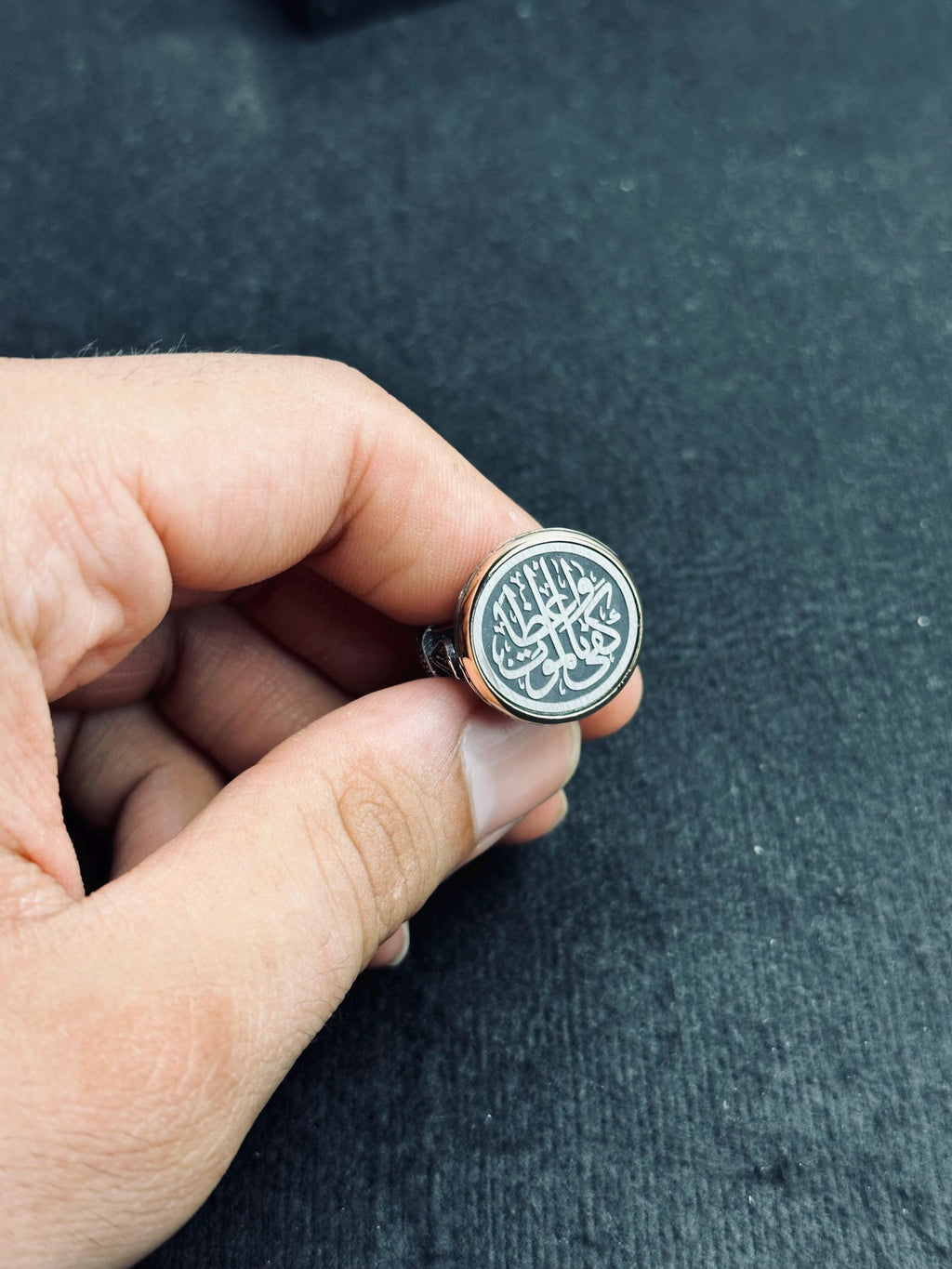 Silver Ring: Arabic Calligraphy Design - Minimalist Handmade Jewelry