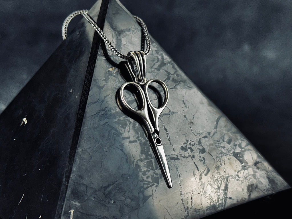 Scissors Pendant Necklace - Silver Hairdresser Jewelry