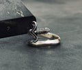 Sterling Silver Sword Thumb Ring - Gothic Adjustable Band