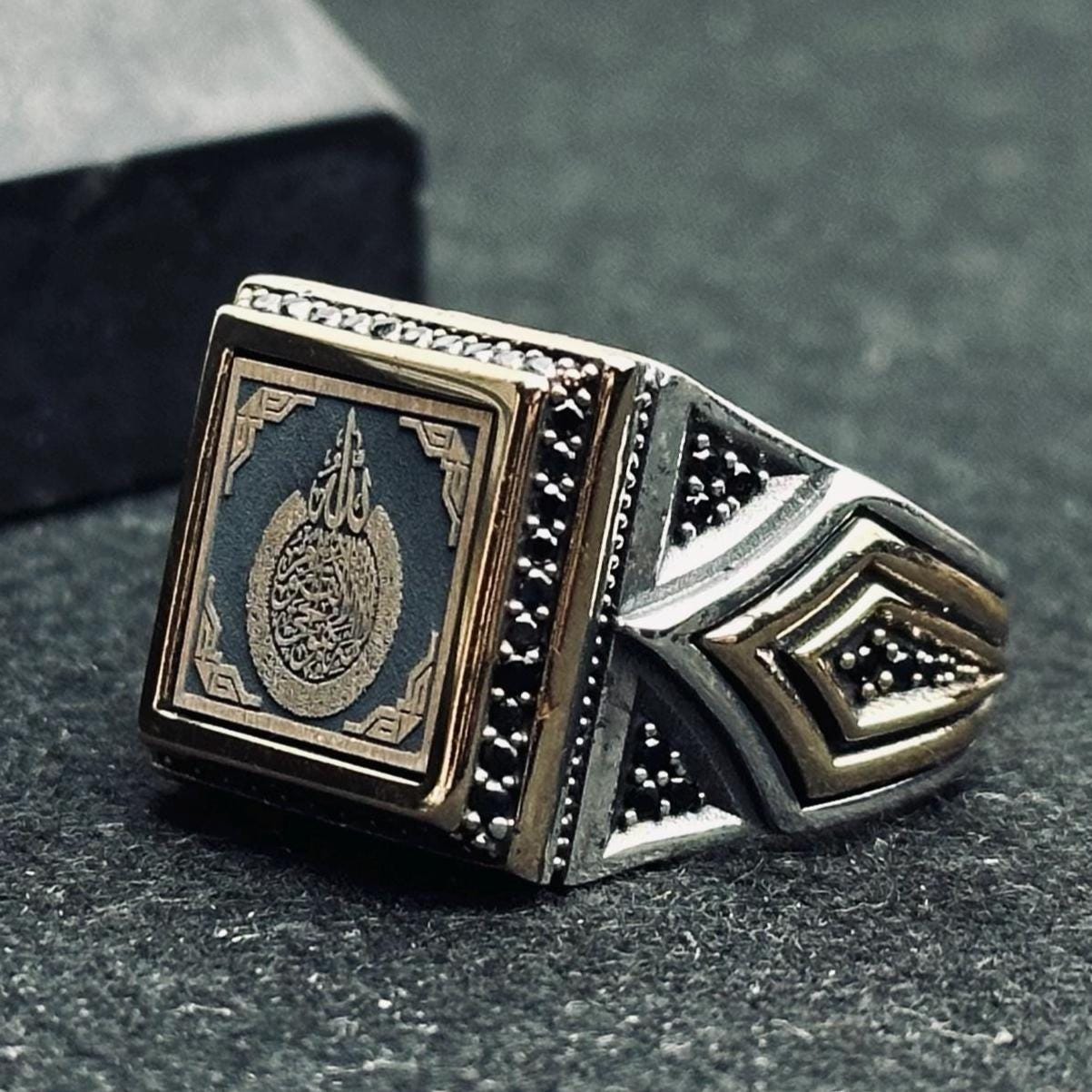Arabic Calligraphy Ring - Minimal Handmade Sterling Silver Jewelry