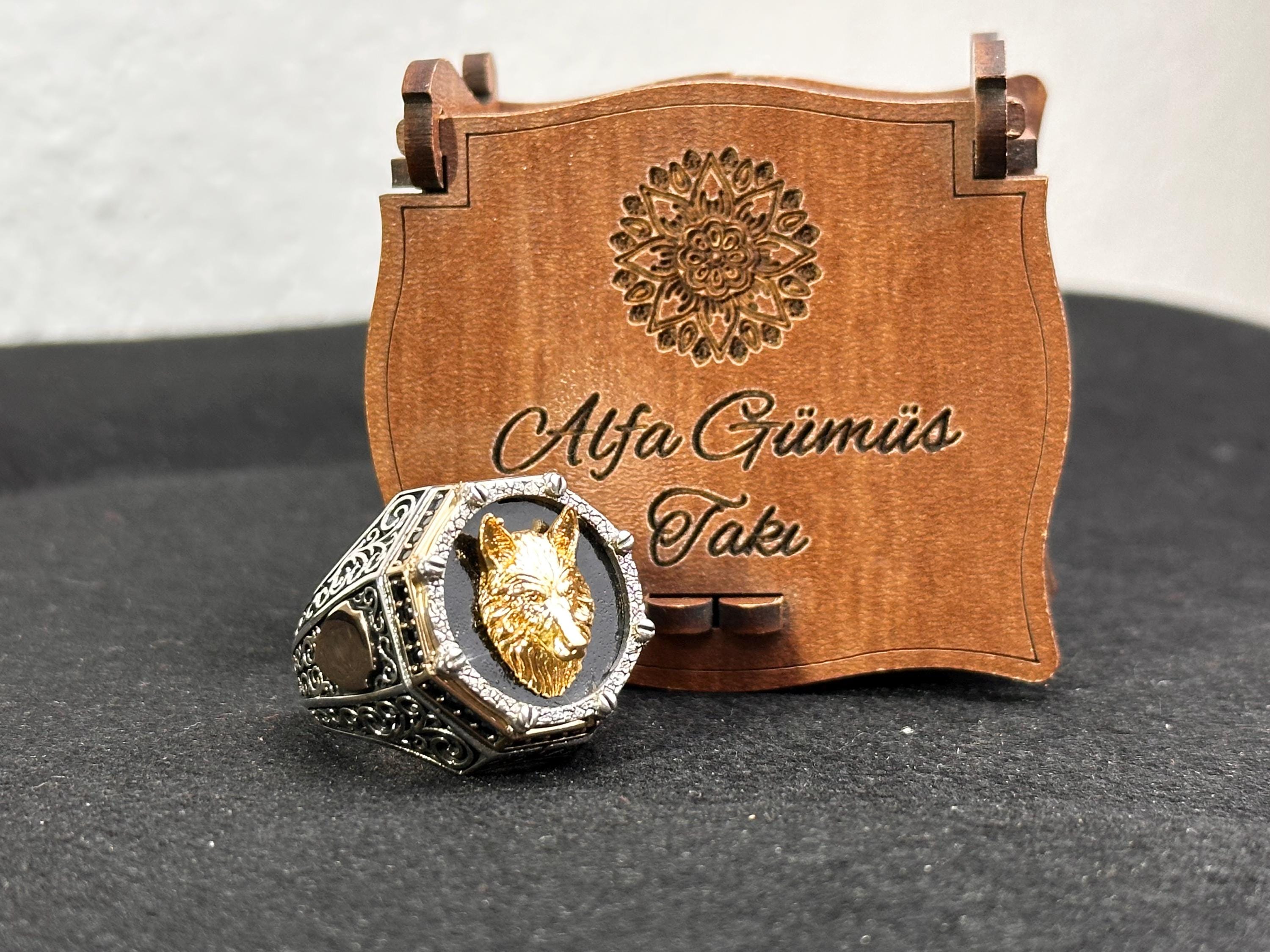 Wolf Signet Ring: Men's Sterling Silver Statement (Handmade)