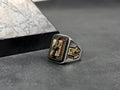 Sterling Silver Ring: Sunrise Geometric Style - Celestial Jewelry
