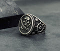 Pirate Ring: Oxidized Sterling Silver - Handmade Biker Style