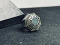 Octagon Emerald Ring, 925 Sterling Silver, Turkish Handmade Jewelry