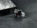 Owl Ring: Sterling Silver, Zircon Eye Detail - Handmade Statement