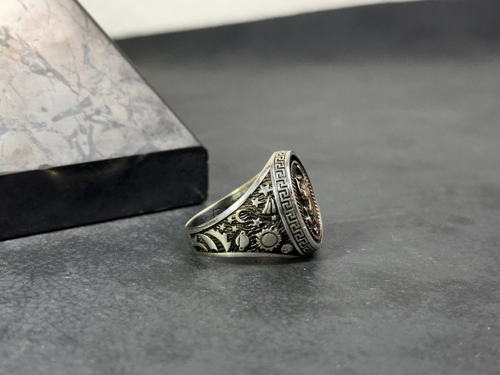 Taurus Zodiac Ring - Sterling Silver Astrology Jewelry
