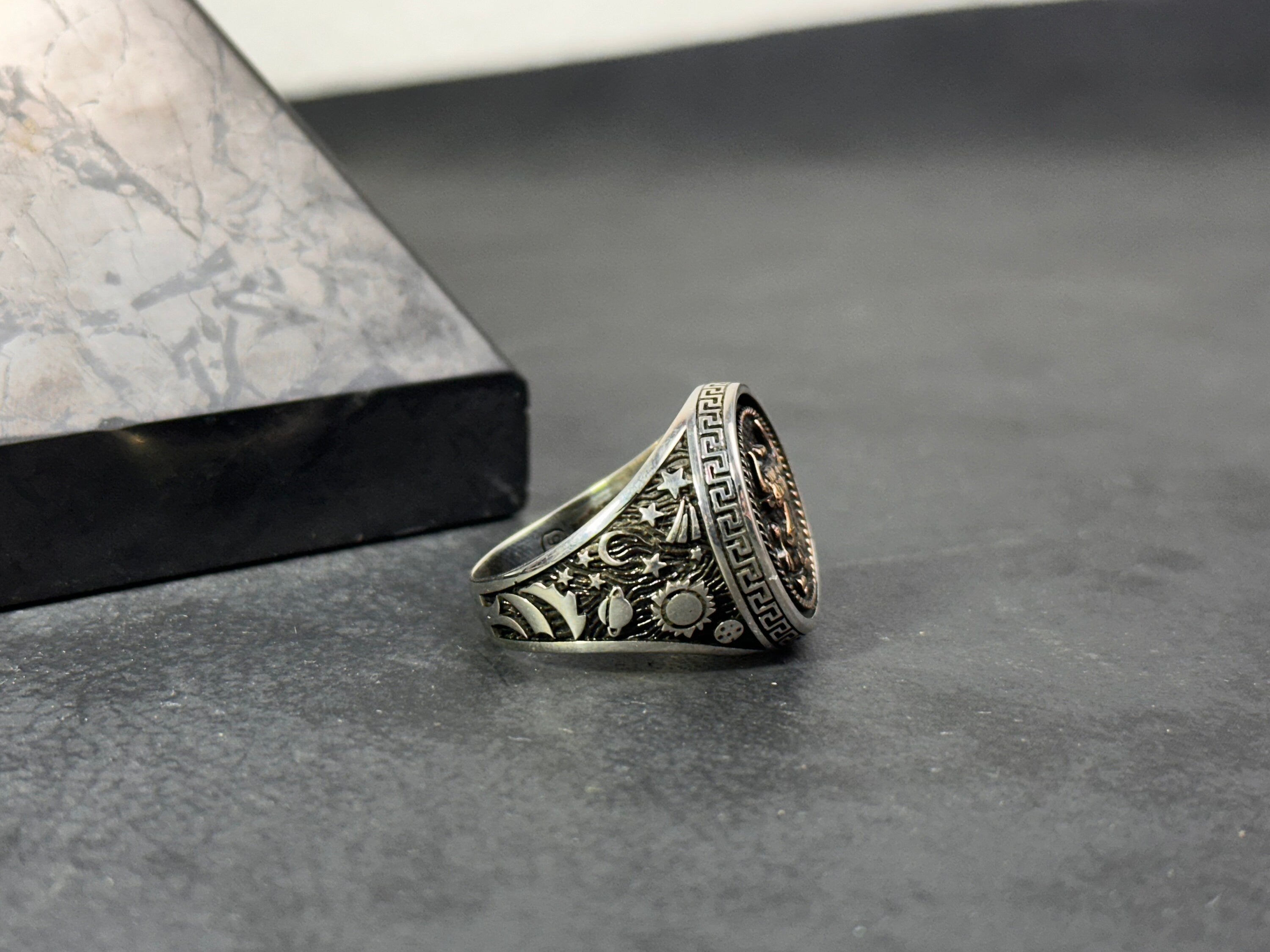 Taurus Zodiac Ring - Sterling Silver Astrology Jewelry