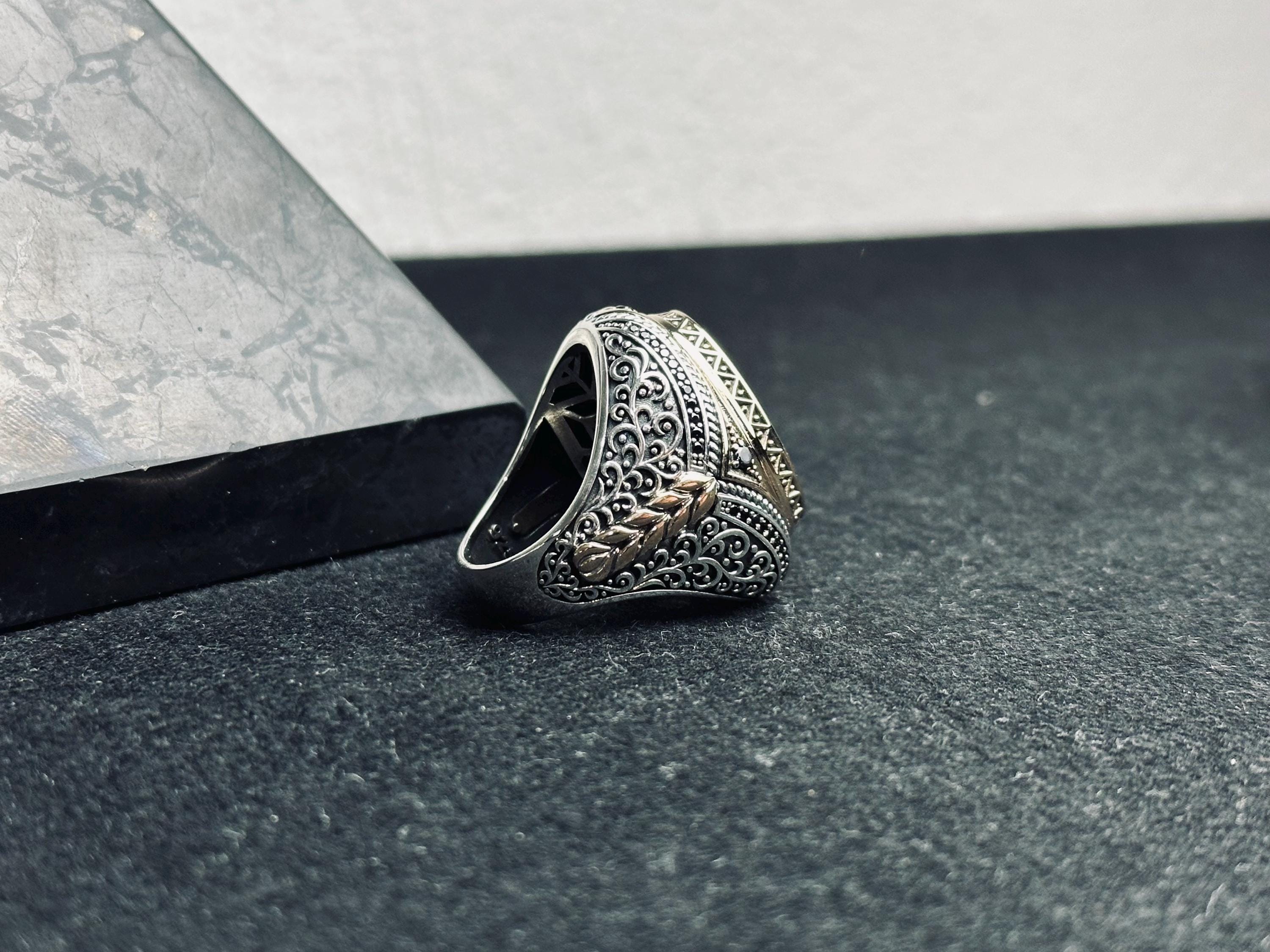Mystic Sterling Silver Ring, Seal of Solomon Hexagram (Unisex)