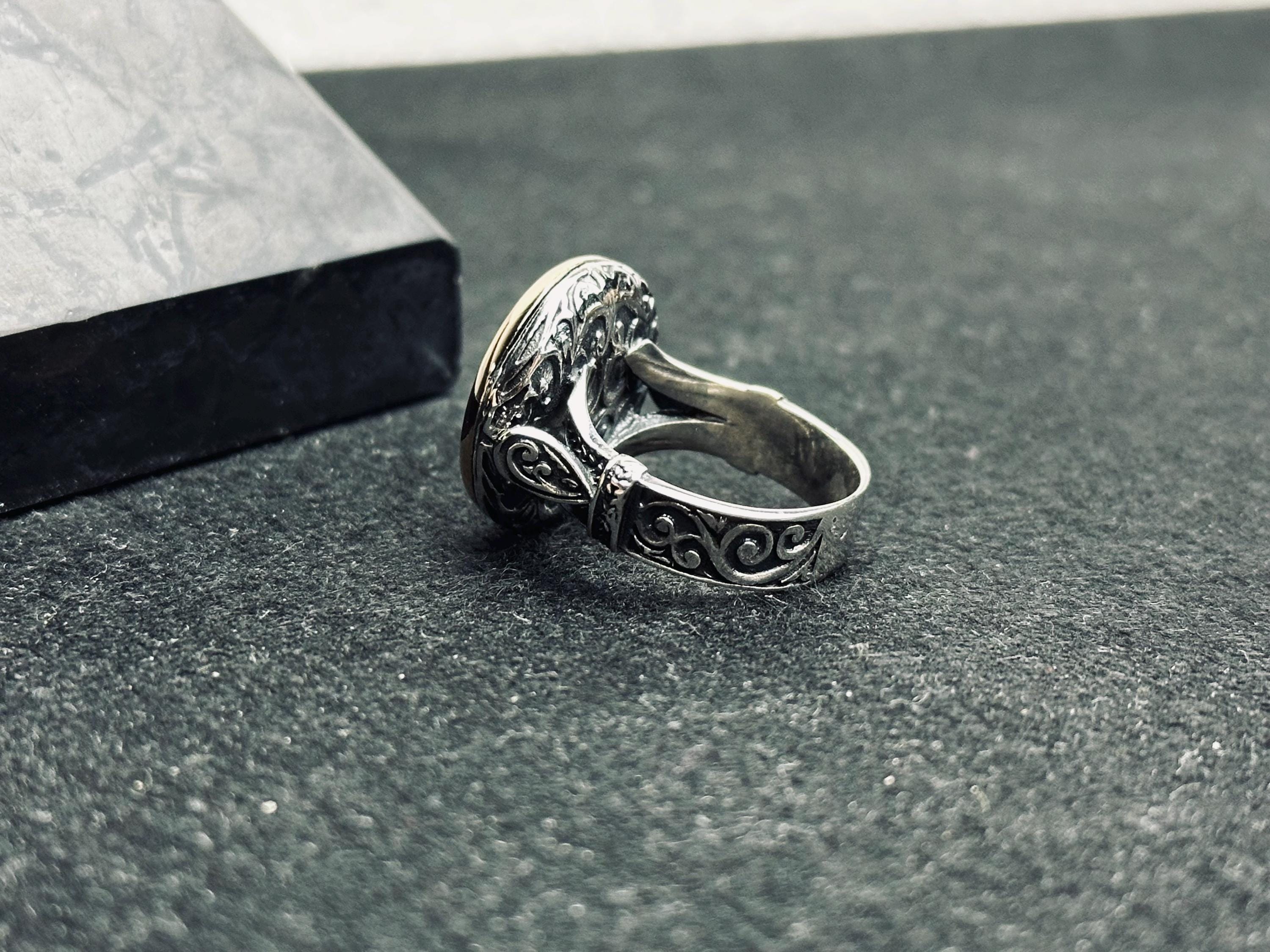 Seal of Solomon Sterling Silver Ring - Handmade Spiritual Amulet