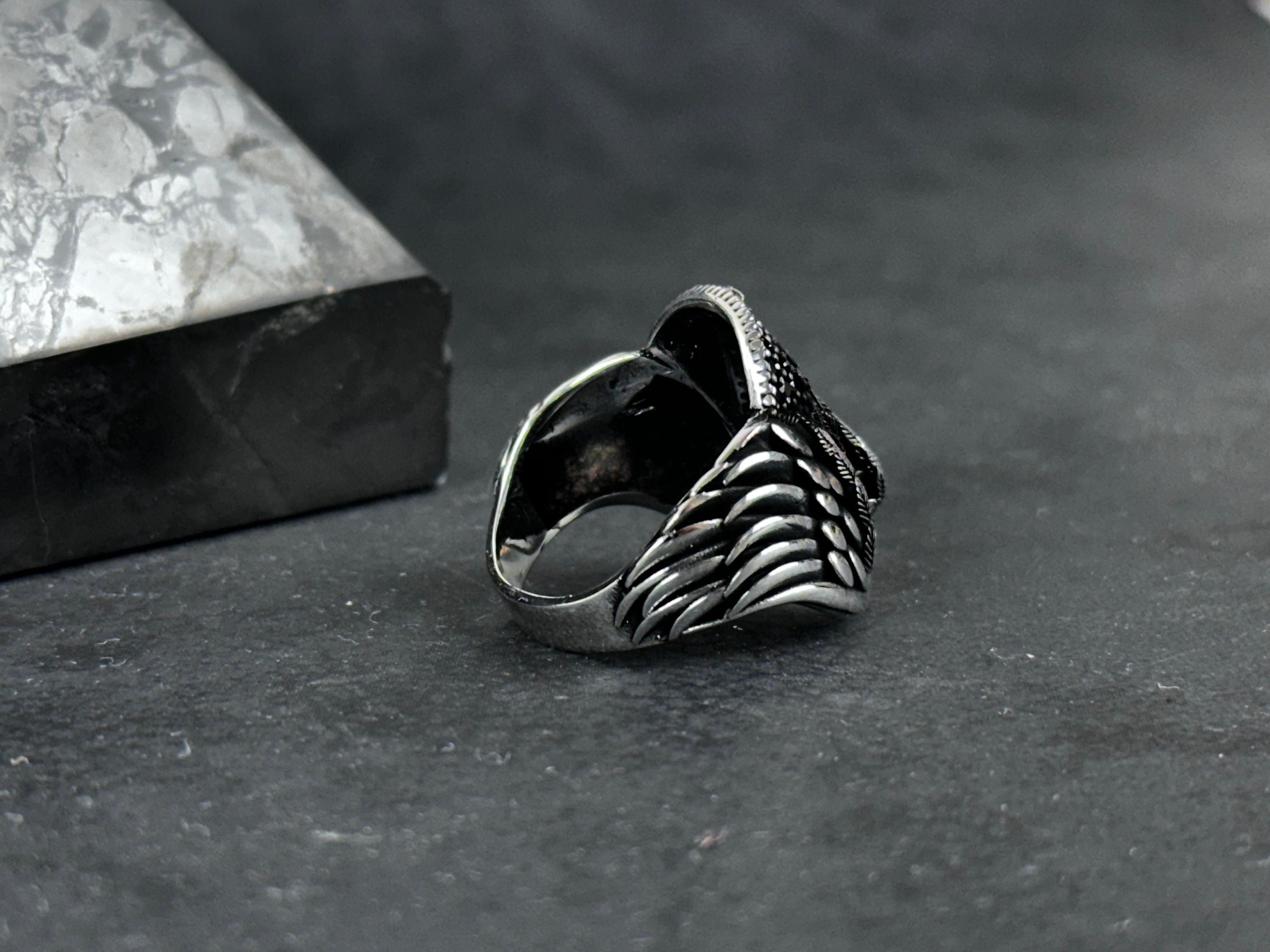 Eagle Ring: Sterling Silver Handmade - Bold Men's Statement