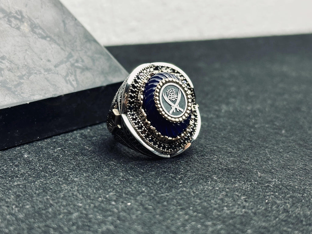 Zulfiqar Double Sword Ring - Handmade Turkish Sterling Silver