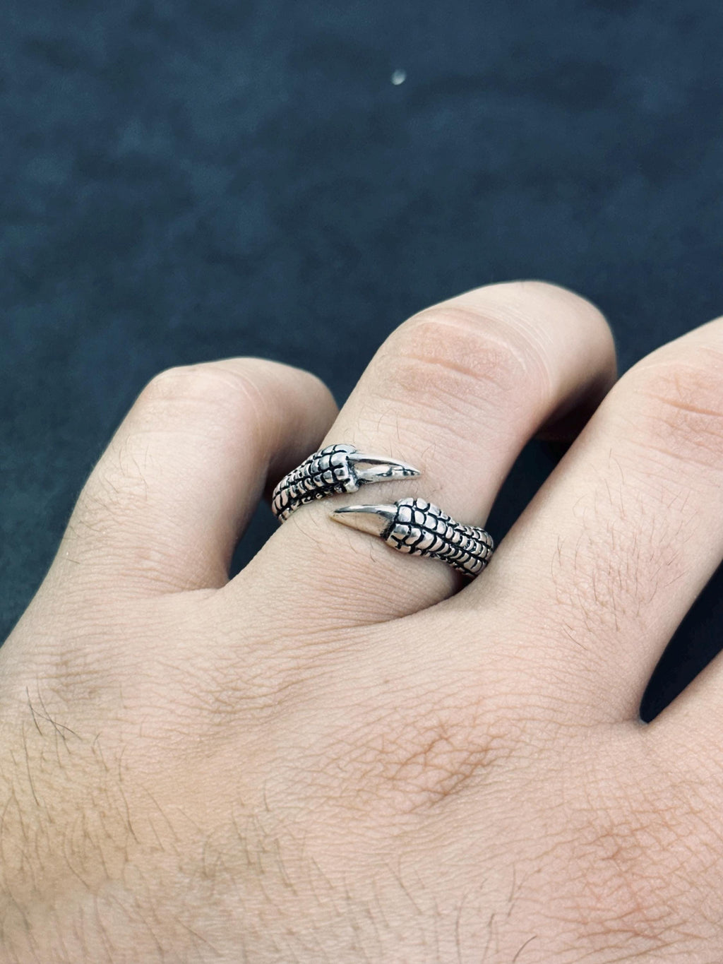 Dragon Claw Ring: 925 Sterling Silver Gothic Statement Jewelry