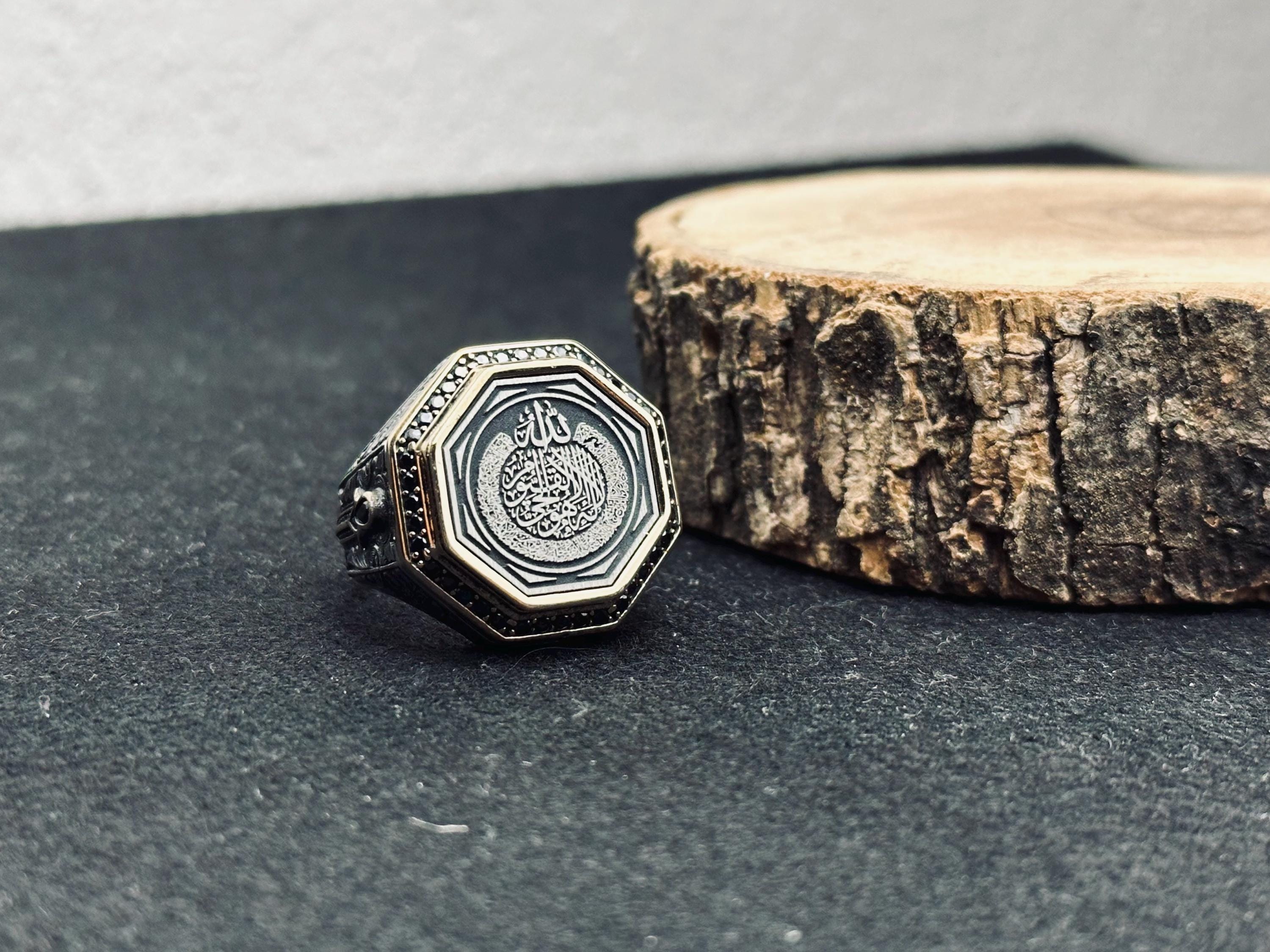 Islamic Silver Ring: Arabic Calligraphy - Handmade 925 Sterling