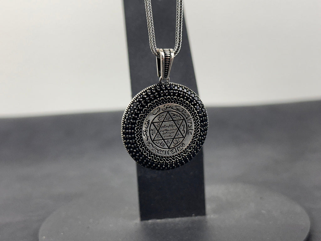 Solomon Seal Pendant: Star of David Necklace - Sterling Silver