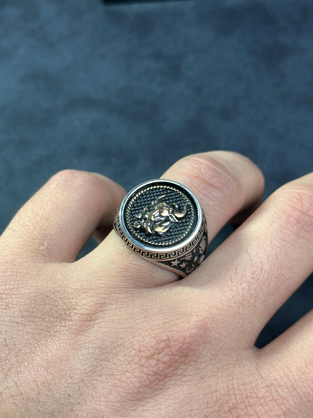 Taurus Zodiac Ring - Sterling Silver Astrology Jewelry