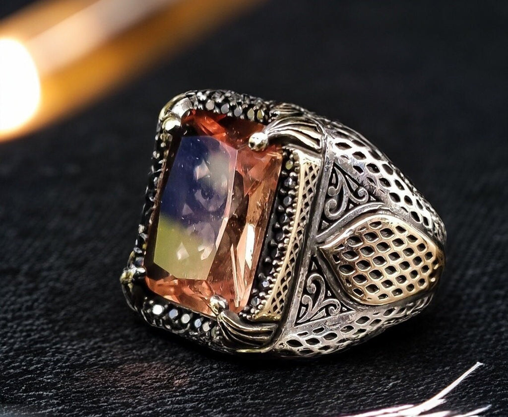 Sultanit Gemstone Ring: Sterling Silver Ottoman Design