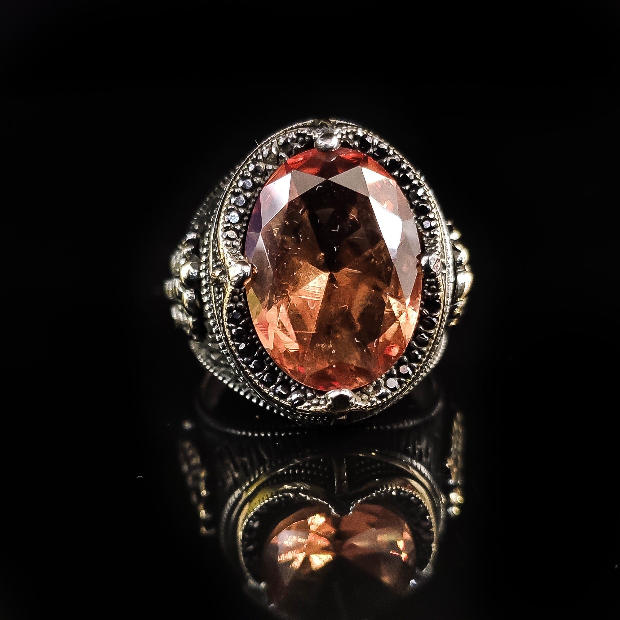 Sultanite Scorpio Ring, Sterling Silver (Color Change Gemstone)