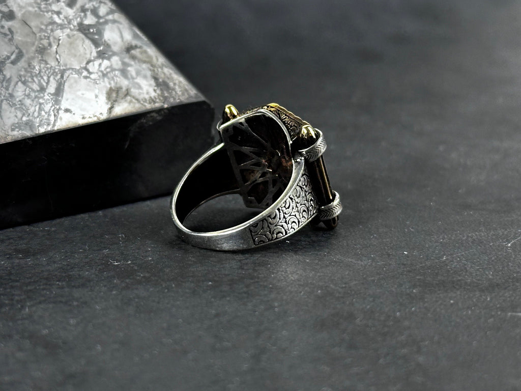 Sterling Silver Leo Ring: Handmade Zodiac Design - Men's Statement