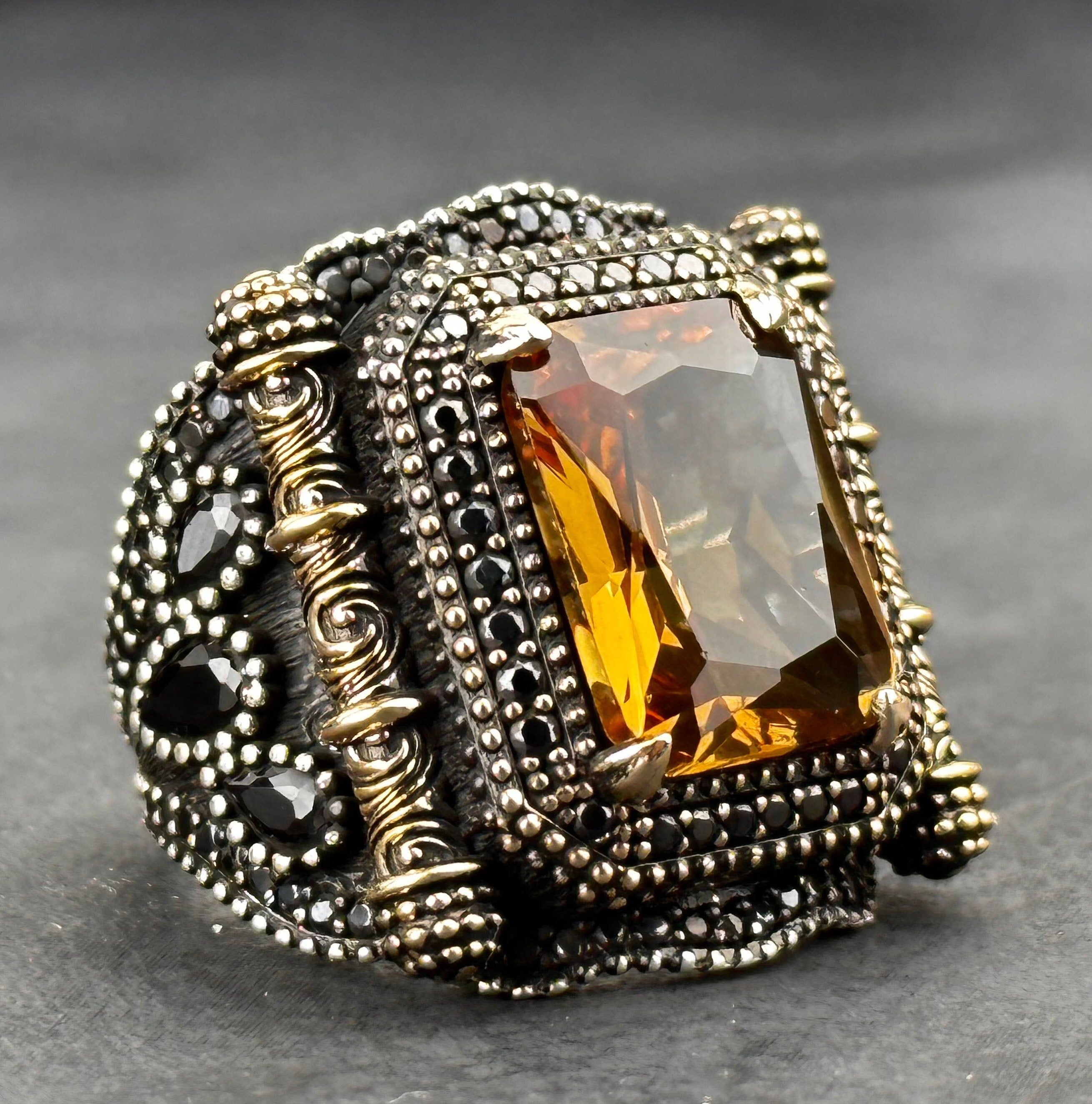 Sultanit Ring: Color-Change Gemstone - Handmade Sterling Silver