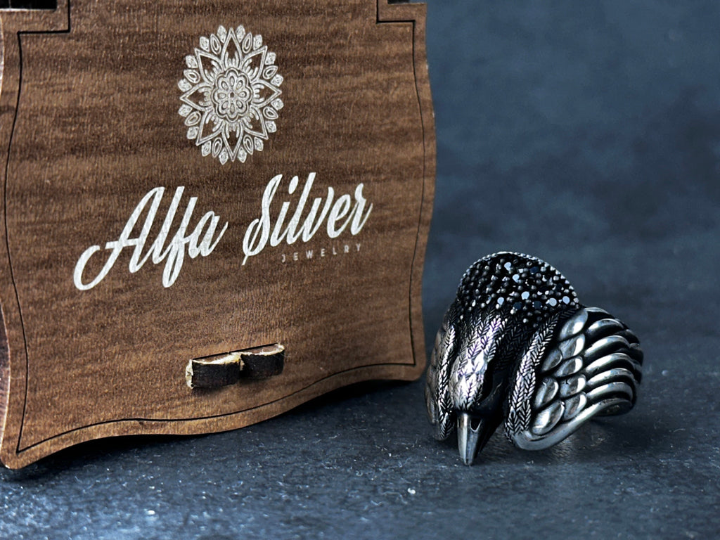 Eagle Ring: Sterling Silver Handmade - Bold Men's Statement
