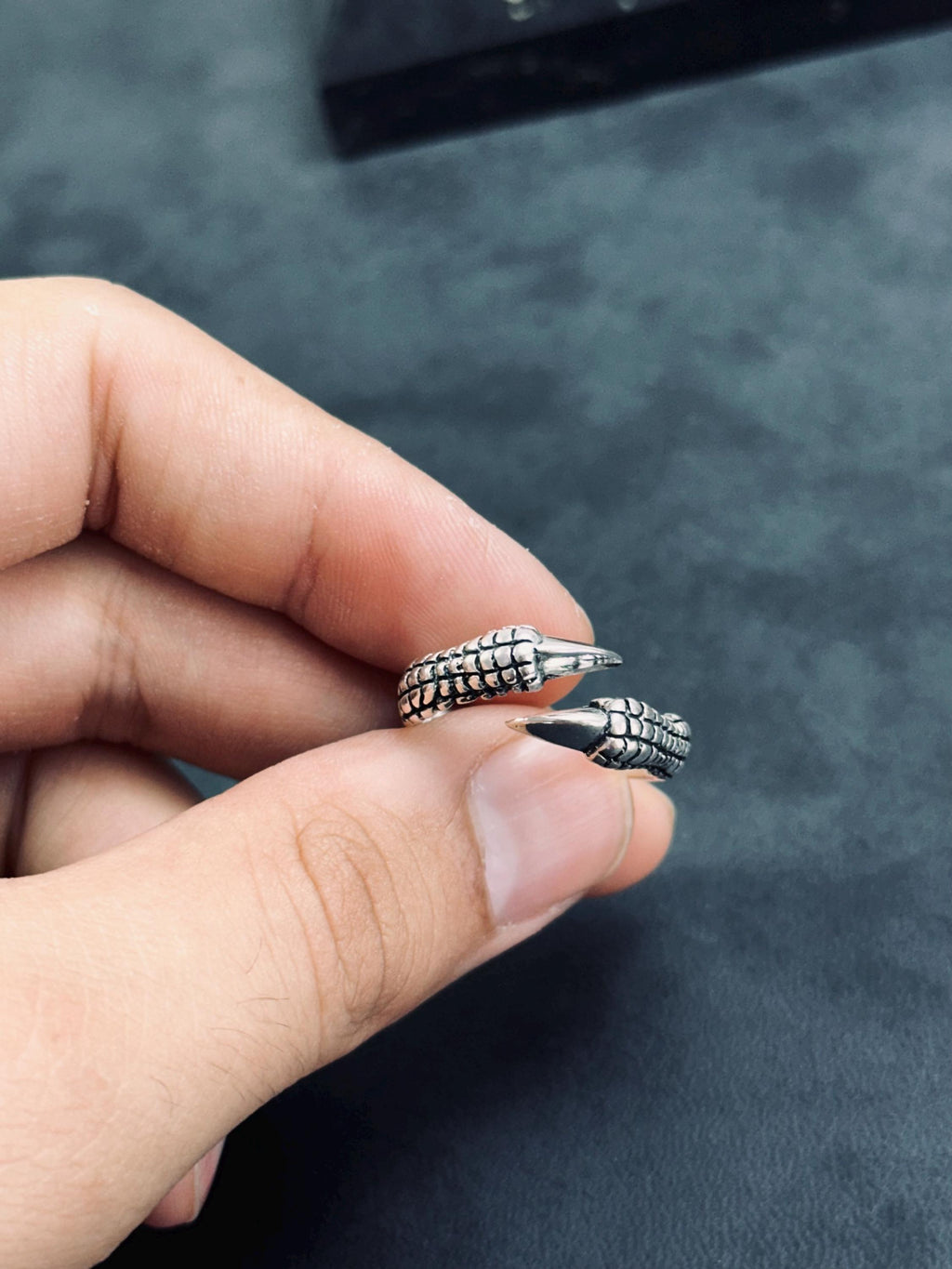Dragon Claw Ring: 925 Sterling Silver Gothic Statement Jewelry