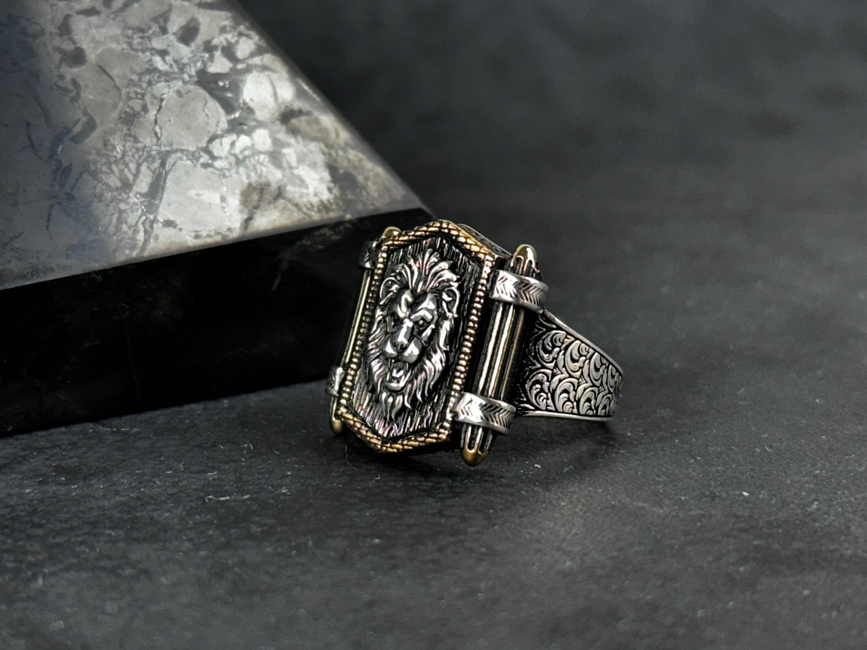 Sterling Silver Leo Ring: Handmade Zodiac Design - Men's Statement