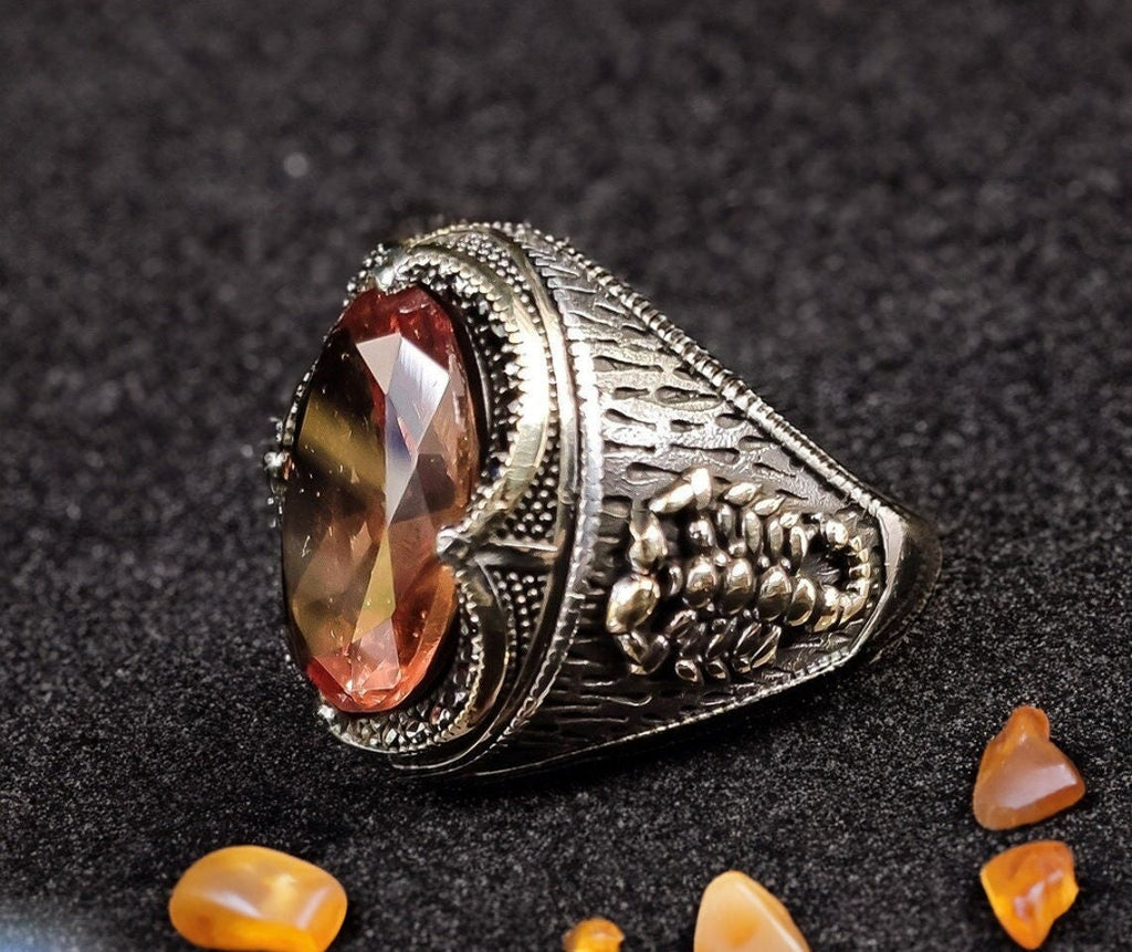 Sultanite Scorpio Ring, Sterling Silver (Color Change Gemstone)