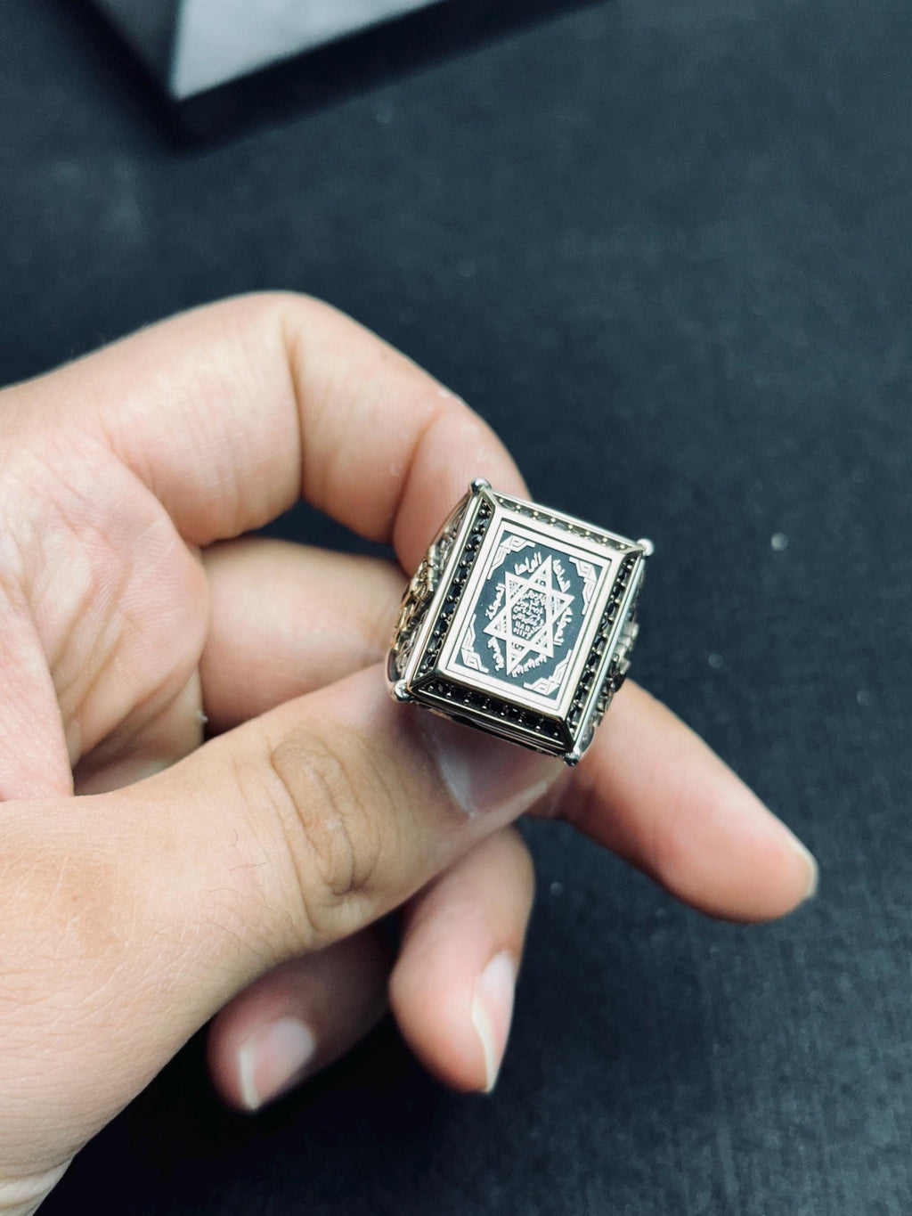 Seal of Solomon Ring: Sterling Silver Handmade - Bold Spiritual Jewelry