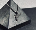 Gun Necklace Pendant: Sterling Silver Jewelry (Men's Bold Style)