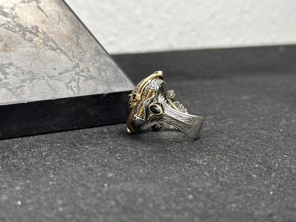 Sterling Silver Oval Ring: Handmade with Shiny CZ Stone
