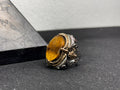Men's Tiger's Eye Ring: Handmade Silver - Bold Gemstone Design