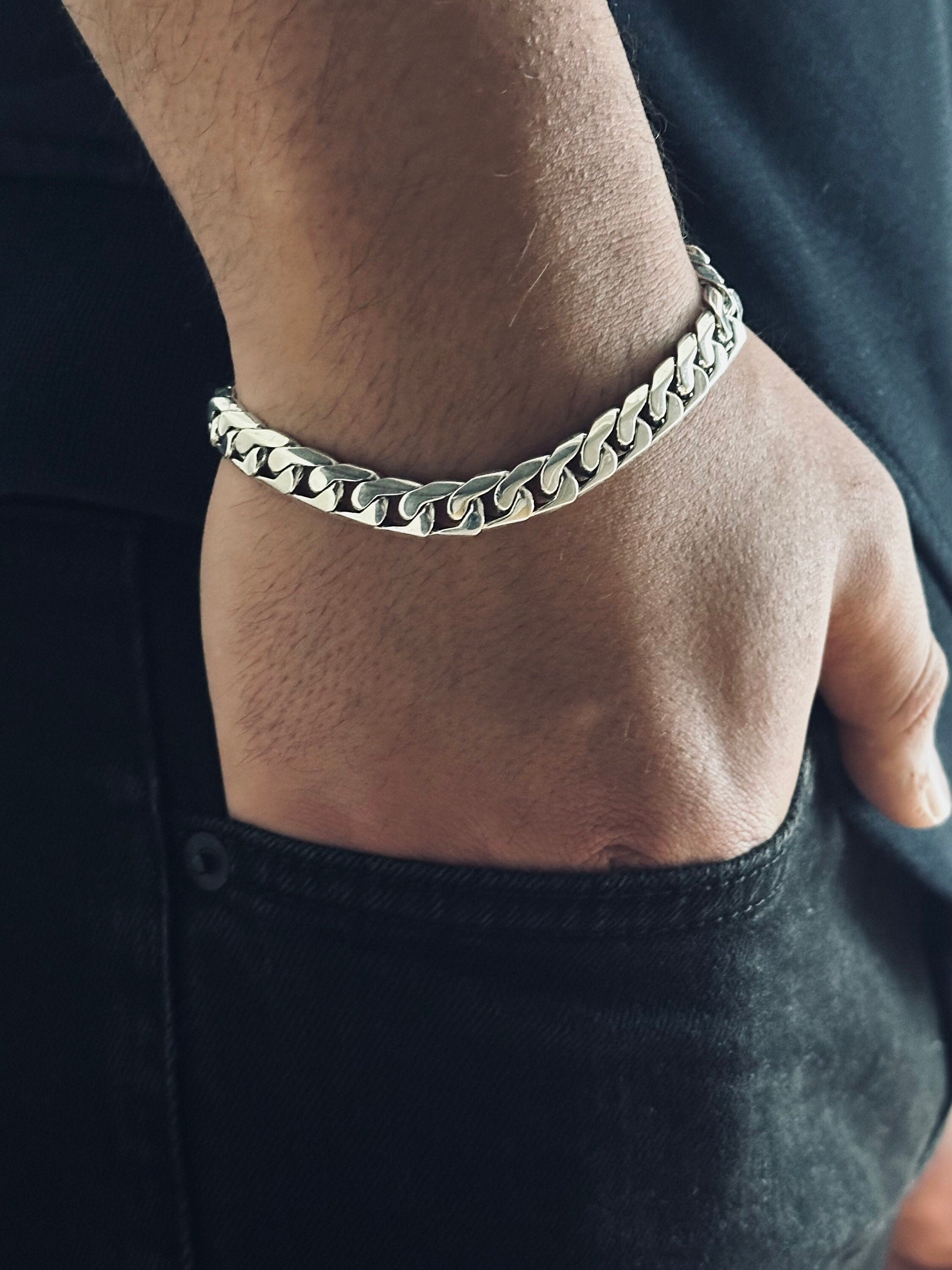 Silver Bracelet: Handmade 925 Sterling - Removable Custom Look