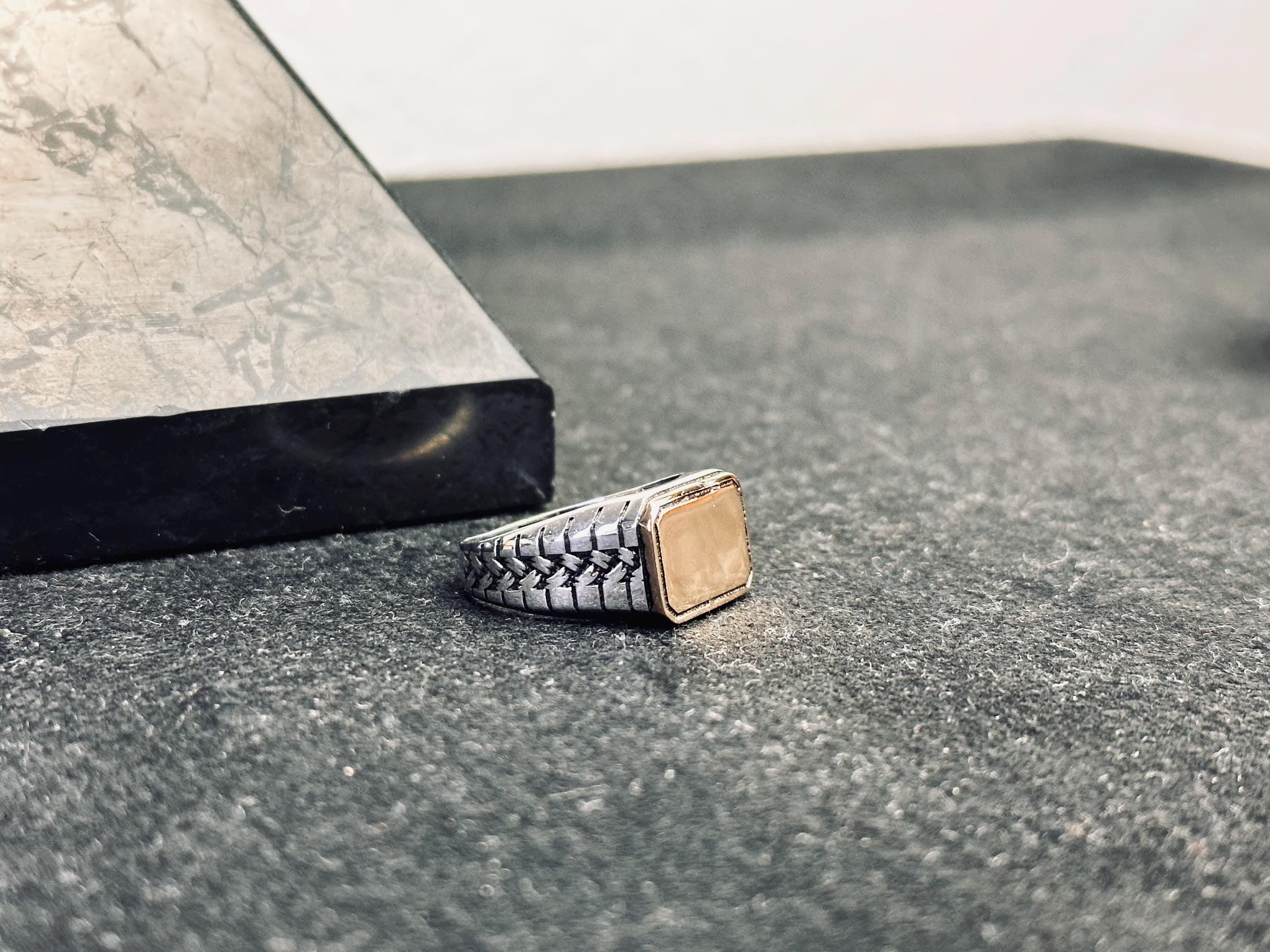 Minimalist Rectangle Ring: Handmade Sterling Silver (Multiple Sizes)