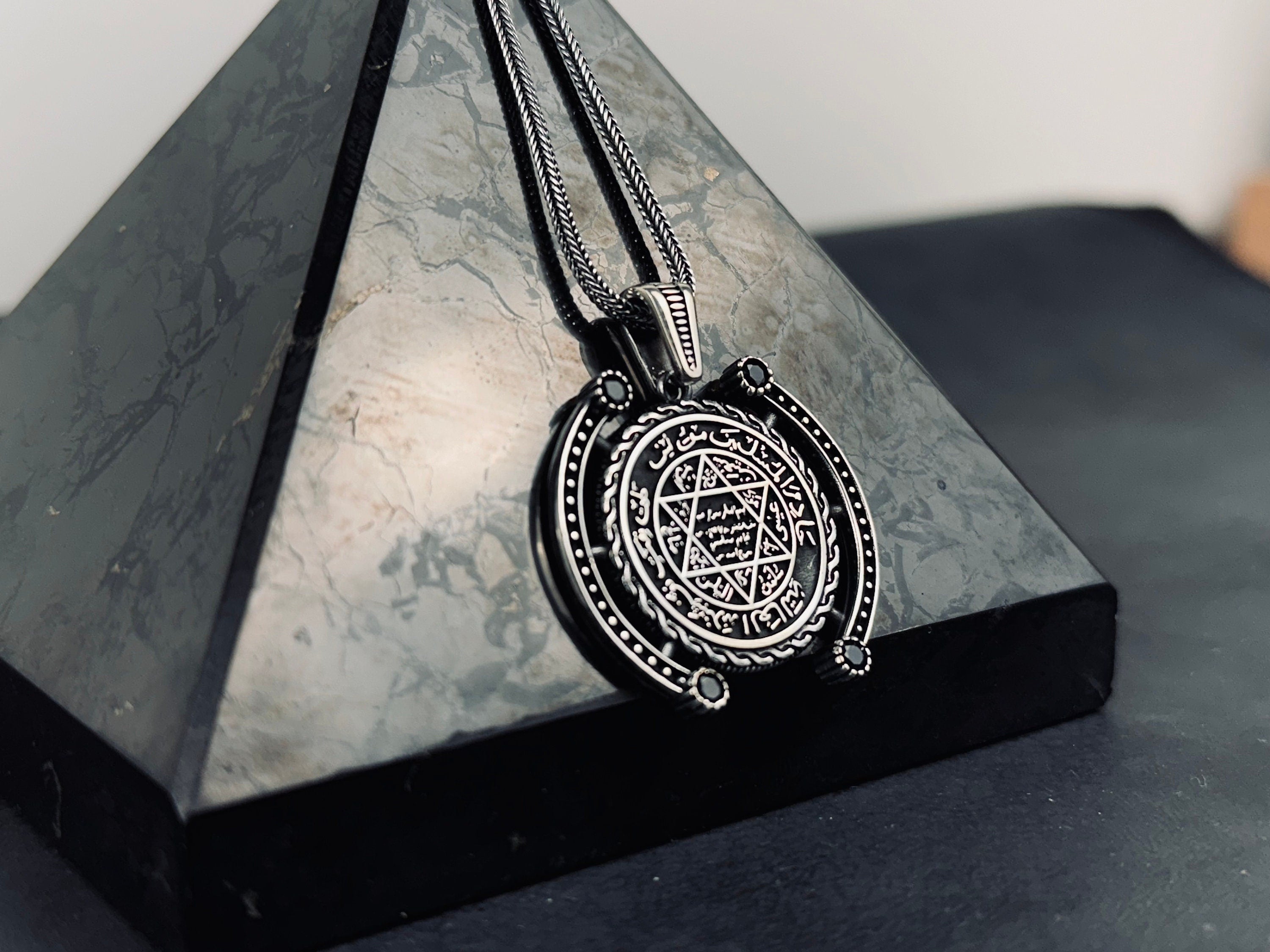Solomon Seal Necklace, Sterling Silver Star of David (Pendant with Chain)