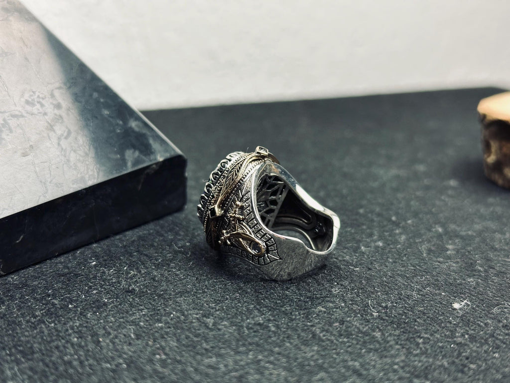 Mystic Topaz Ring: Oval Sterling Silver, Boho Men's Jewelry