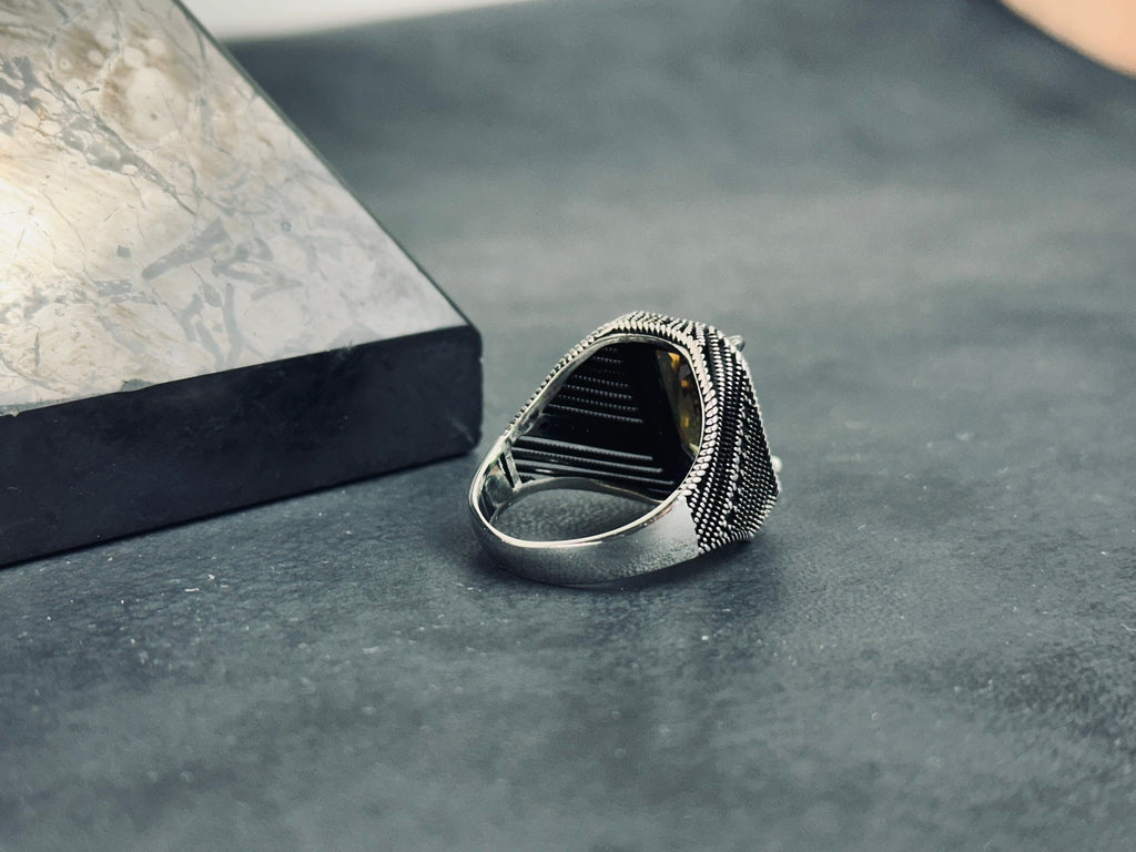 Sultanite Gemstone Ring: Color Changing Rectangular Cut Silver