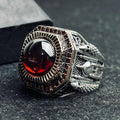 Ruby Signet Ring: Ottoman Style Sterling Silver (Men’s Jewelry)