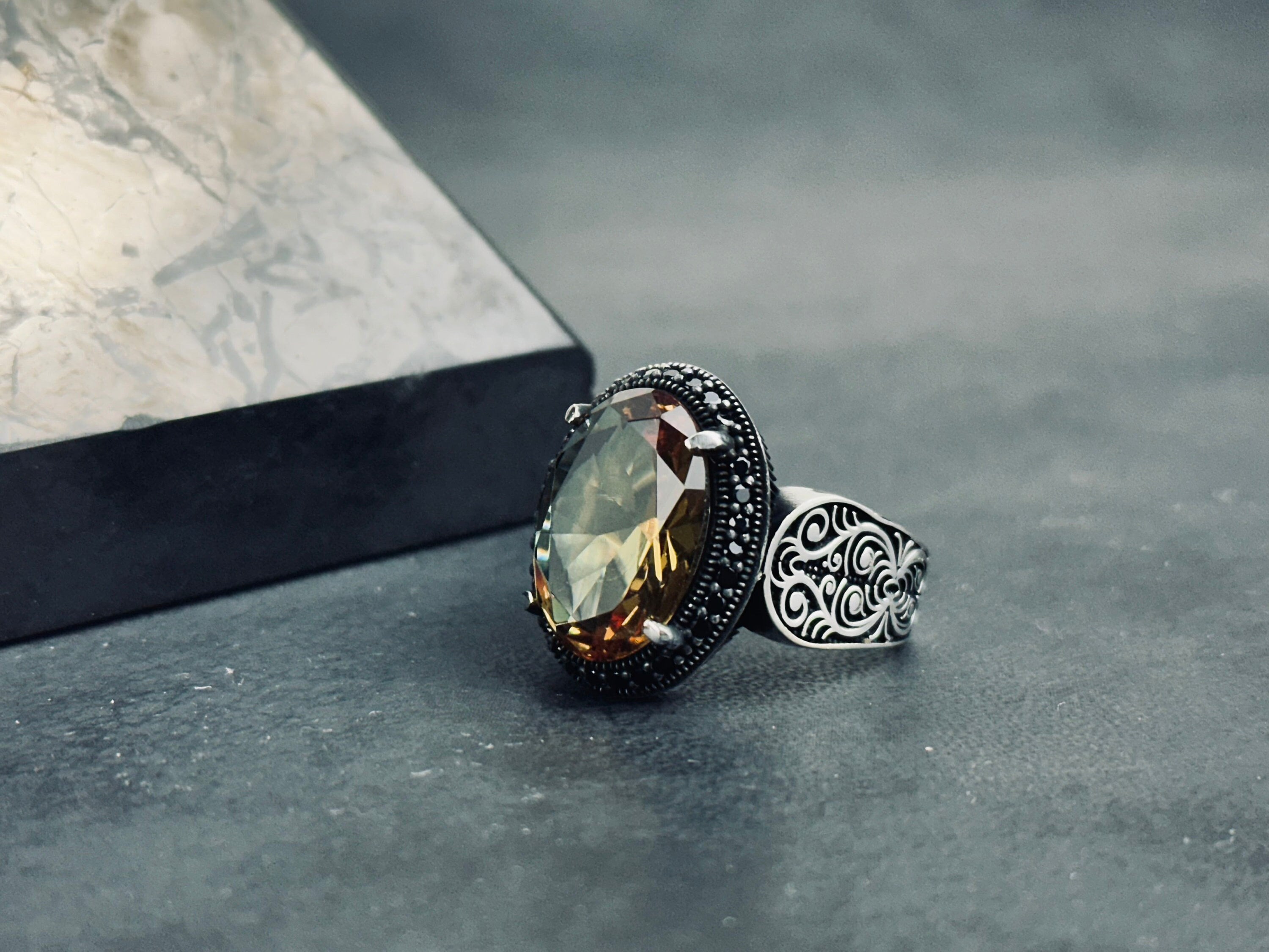 Sultanite Oval Ring - Color Changing Gemstone in Sterling Silver
