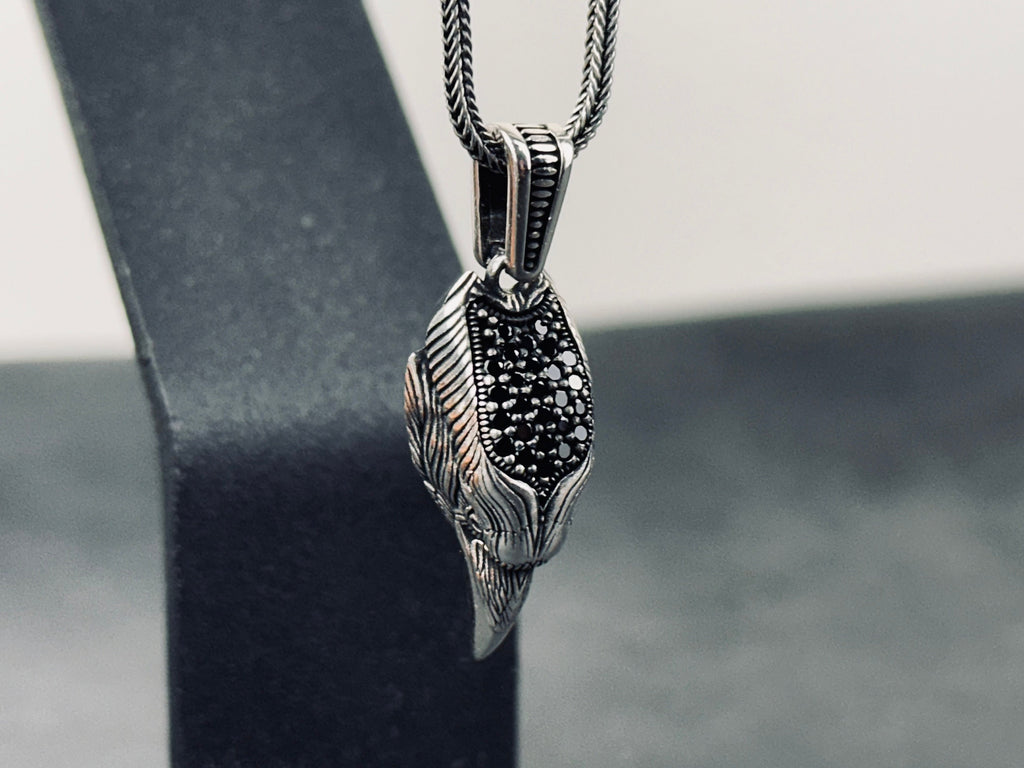Eagle Pendant Necklace: Sterling Silver Native American Style (Multiple Lengths)