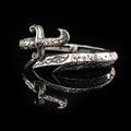 Sword Design Silver Bracelet - Handmade Sterling for Men
