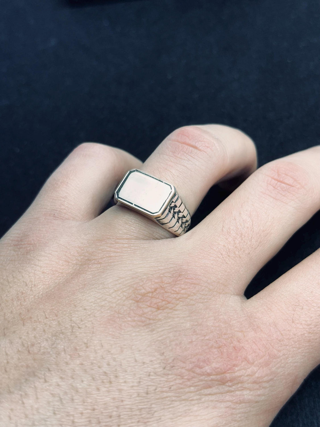 Minimalist Rectangle Ring: Handmade Sterling Silver (Multiple Sizes)