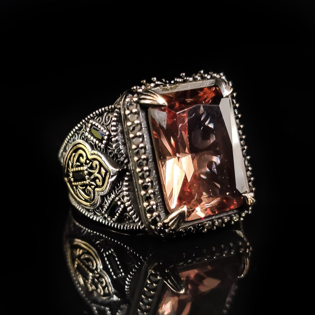Sultanite Gemstone Ring, Sterling Silver, Mystic Color Change (Men's Size)