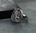 Raven Signet Ring: Sterling Silver Gothic Style (Men's Handmade)