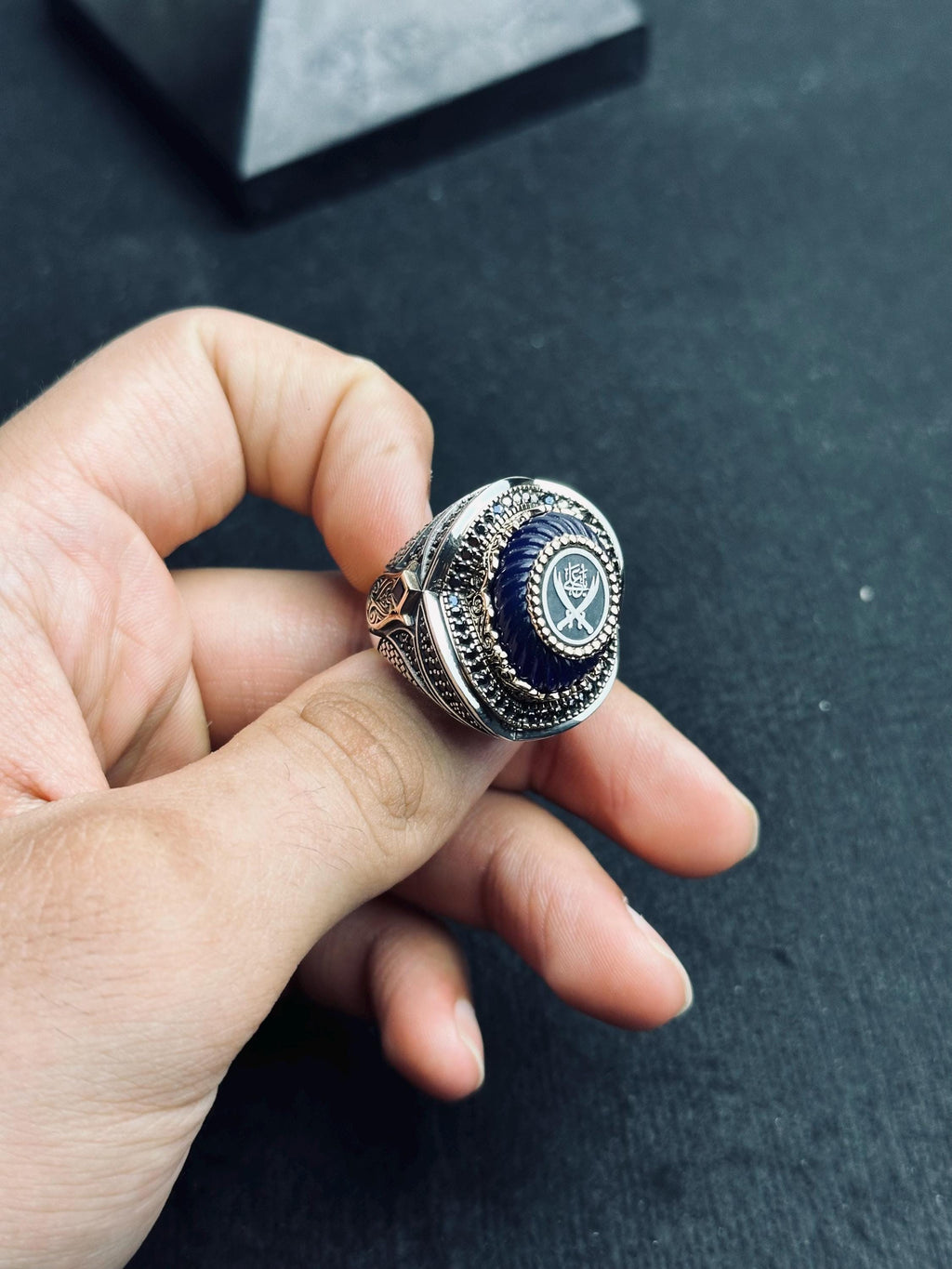 Zulfiqar Double Sword Ring - Handmade Turkish Sterling Silver