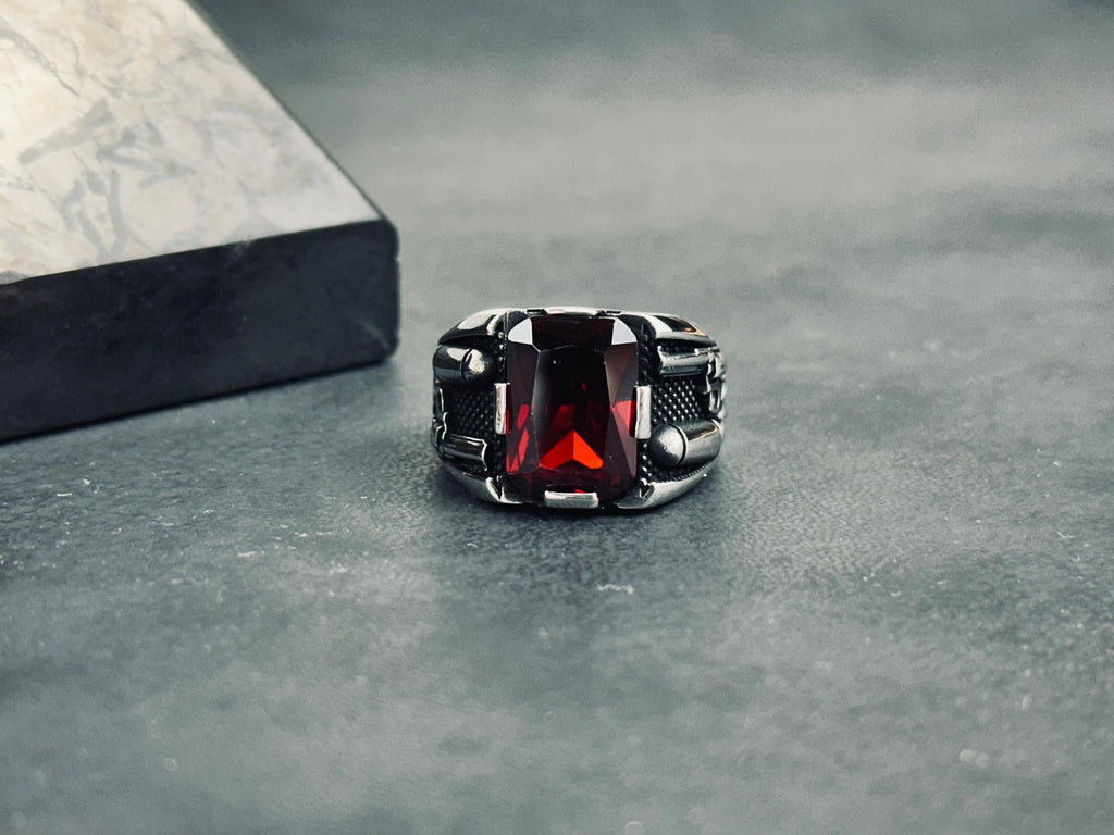 Bullet Ring Sterling Silver Revolver Style (Unisex, Handmade)