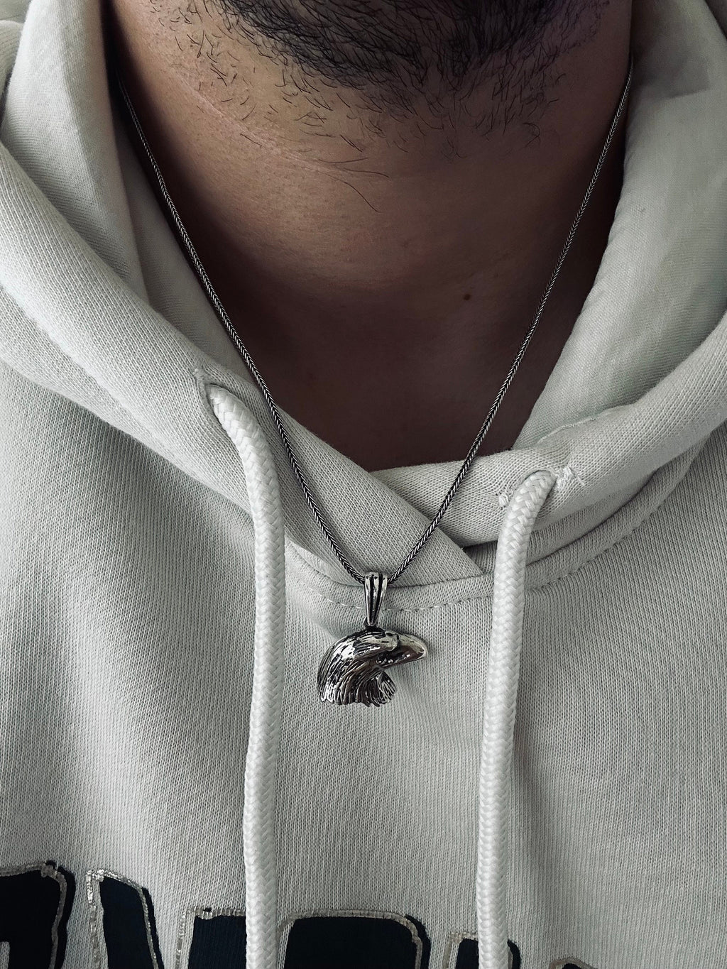 Eagle Head Necklace: Sterling Silver Wildlife Design - Handmade