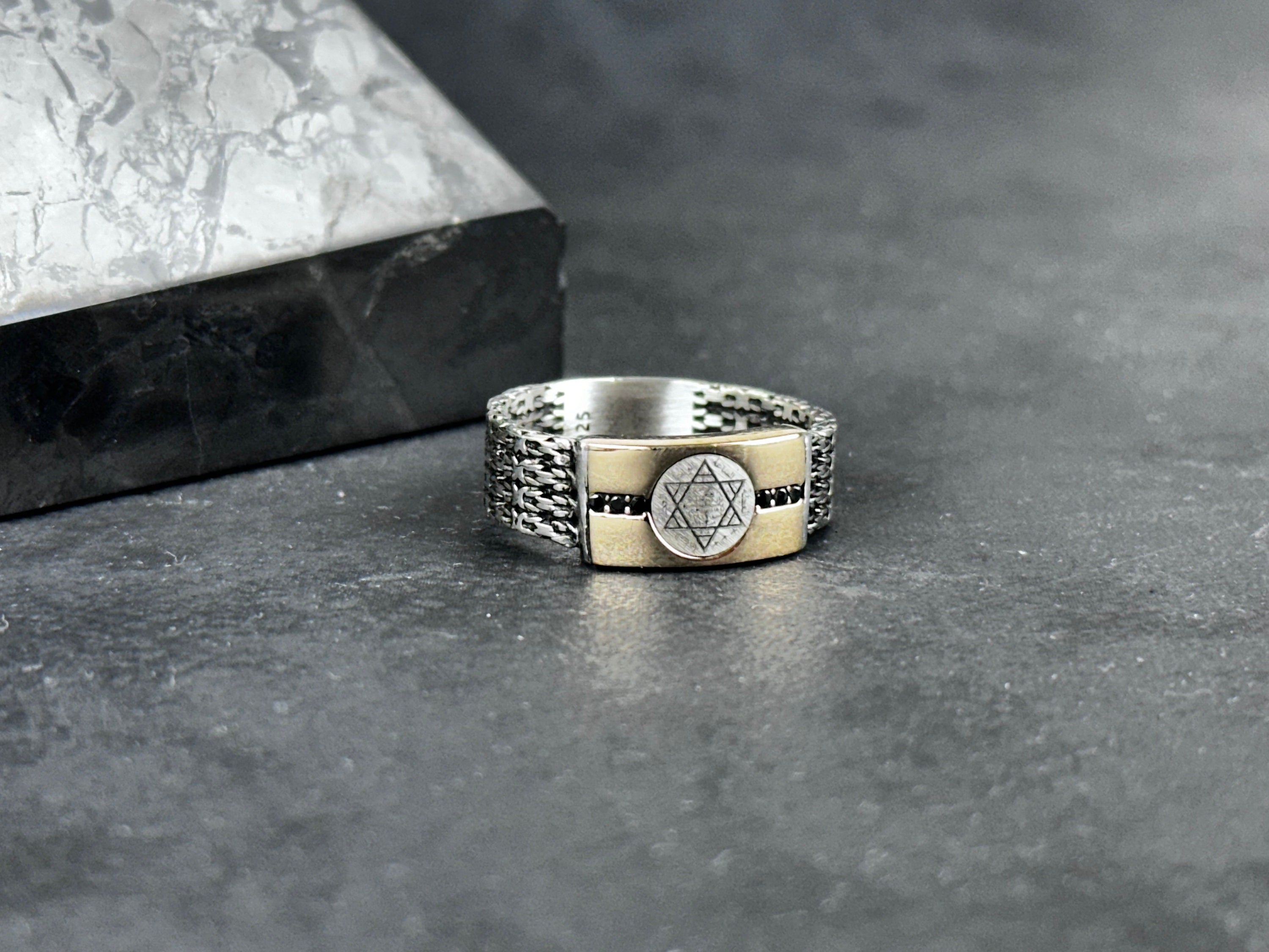 Solomon King Sterling Silver Ring, Minimalist Handmade (Adjustable)