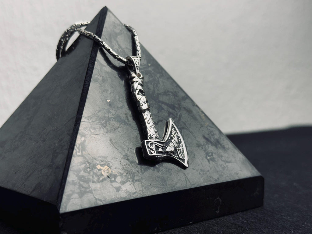 Sterling Silver Axe Pendant: Lumberjack, Fireman, Arborist Jewelry