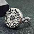 Sterling Silver Seal of Solomon Ring - Turkish Handmade Jewelry